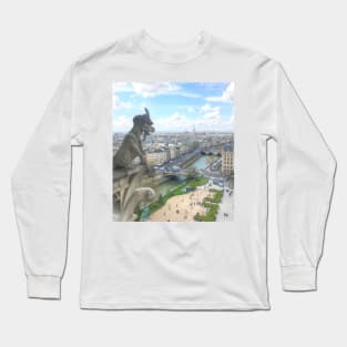 Gargoyle View of Paris Long Sleeve T-Shirt